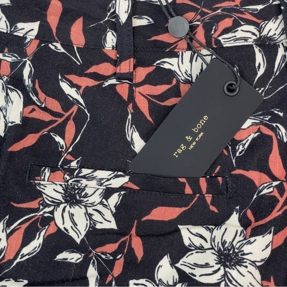 NWT Rag & Bone Ivy Printed Linen Shorts Size 0 - Picture 14 of 15